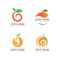 Orange logo design Vector icon illustration design