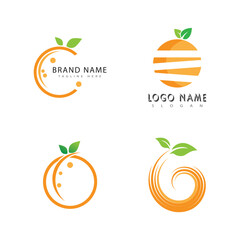 Orange logo design Vector icon illustration design