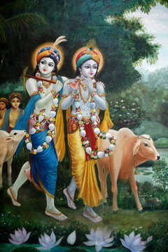 Hindu gods Krishna and Radha