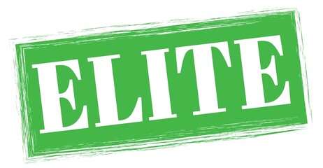 ELITE text written on green stamp sign.