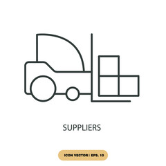 suppliers icons  symbol vector elements for infographic web