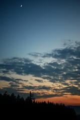 sunset in the mountains