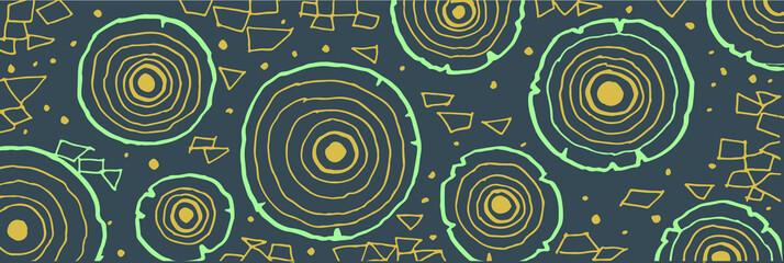 vector pattern with circles for decoration illustration fabric