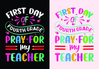 creative Back to school t-shirt design 100 days of school typography t-shirt design premium vector