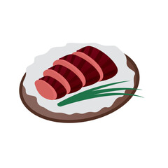 Duck meat service vector illustration