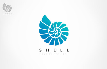 Seashell logo vector. Nature design.