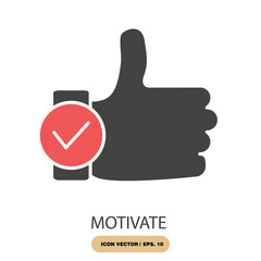 motivate icons  symbol vector elements for infographic web