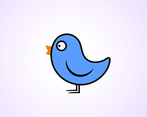 Vector bird icon. Nature and animals.