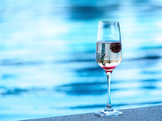 delicious cocktail by the pool