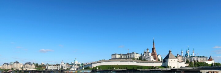 View of the city of Kazan on a bright sunny day.