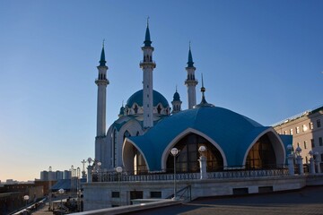 Fototapeta na wymiar The Kul Sharif Mosque in the Kazan Kremlin.