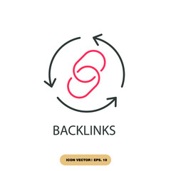 backlinks icons  symbol vector elements for infographic web