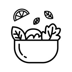 Salad icon vector design template.