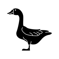 Swan icon vector design template.