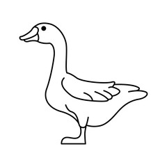 Swan icon vector design template.