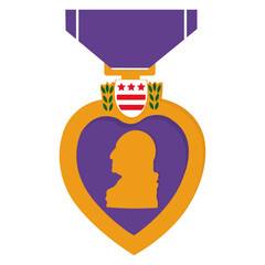 National Purple Heart Day concept. Honor military medal.