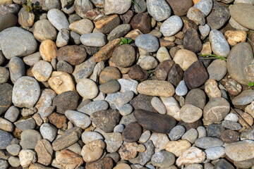 close up gravel stone on the ground. can be using for background or wallpaper