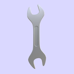 3D Wrench Realistic Render Illustration