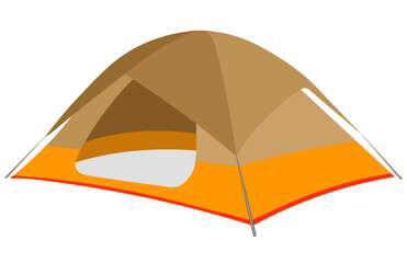 beige and orange tourist tent