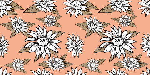 seamless floral pattern vector for card fabric decoration illustration