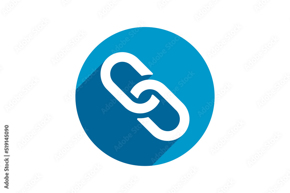 Poster chain link icon. connection sign vector illustration. linked interface design.