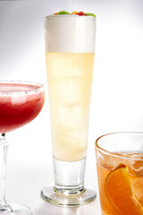Breakfast fizz cocktail close up