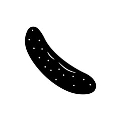 Cucumber vegetable vector icon solid black EPS 10. Cucumber flat illustration...Farm market product. Vegetarian food.... Fresh healthy organic food... Crop concept for vegan. Isolated on white