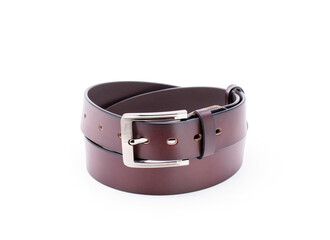 new belt men and women brown red stylish fashion isolated on white background