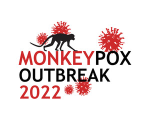 Monkeypox outbreak 2022 vector 