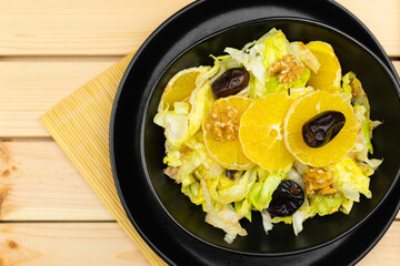 Healthy fresh fruit and vegetable salad