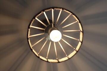 Lamp in the bedroom.