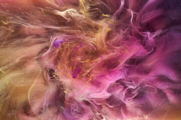 Liquid fluid art abstract background. Mix of dancing acrylic paints underwater