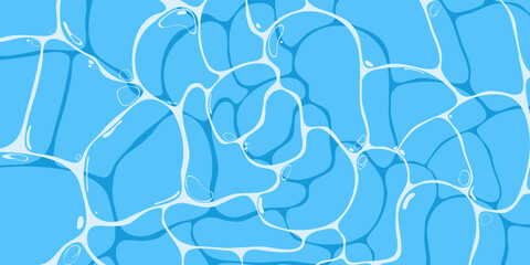 Obrazy na Plexi  Tło - niebieska tafla wody. Refleksy na wodzie, błyszczące fale. Tekstura, widok z góry na powierzchnię wody. Wzór - ilustracja wektorowa.