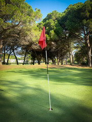 trou sur le parcours de golf