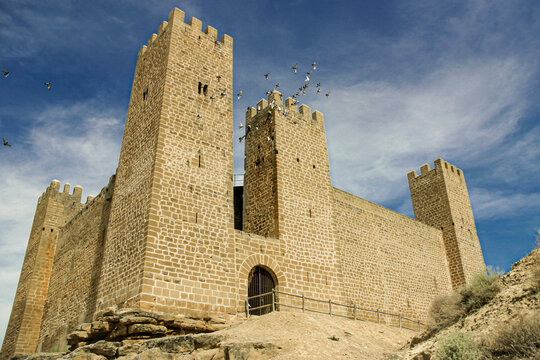 Castillo de Sadaba in the Bardenas Reales, Aragon, Spain