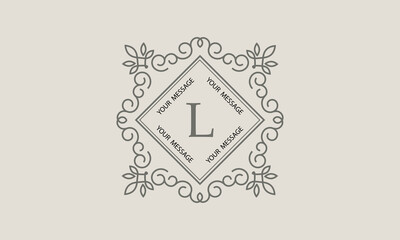Letter L vector logo template (sign, symbol, emblem, ornament, monogram)