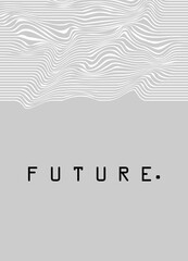 Obraz premium Abstract poster in cyberpunk style for your banner, flyer or business card. Modern, trendy colors, minimalism art.