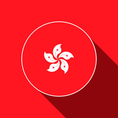 Country Hong Kong. Hong Kong Flag. Vector illustration.