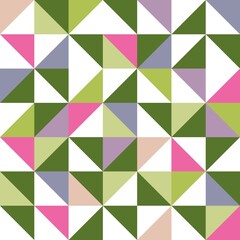 Seamless geometric pattern with colored triangular elements