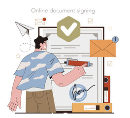 Office clerk online service or platform. Coworking space maintenance