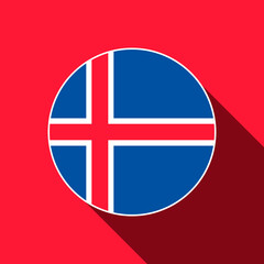 Fototapeta premium Country Iceland. Iceland flag. Vector illustration.
