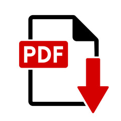 ikona pobierania plików PDF - obrazy, fototapety, plakaty