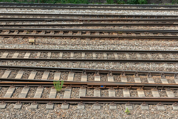 Railway track fields, railroad tracks