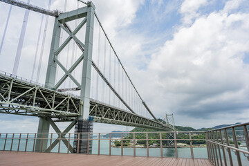 壇之浦PA - 屋上展望台から関門橋を望む