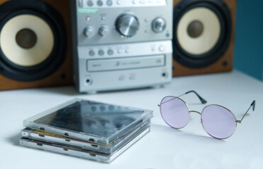 mini stereo system from the 90s and old cds