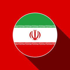 Country Iran. Iran flag. Vector illustration.