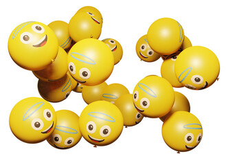 smiling face emoticon or emoji perfect for sosial media, branding, advertisement promotion 3d render