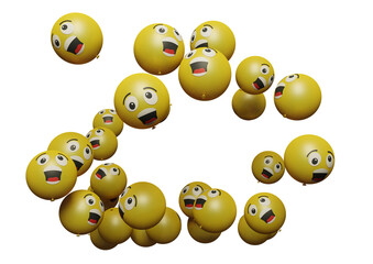 Grinnning face emoticon or emoji perfect for sosial media, branding, advertisement promotion 3d render