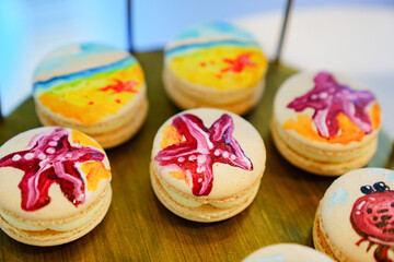 candy bar in nautical style. desserts to order for children's party