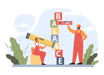 Balance concept. Idea of stability challenge, abstract, business